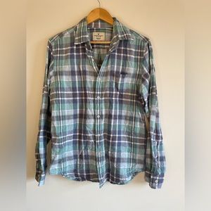 American Eagle Plaid Seriously Soft Button Down Size Small